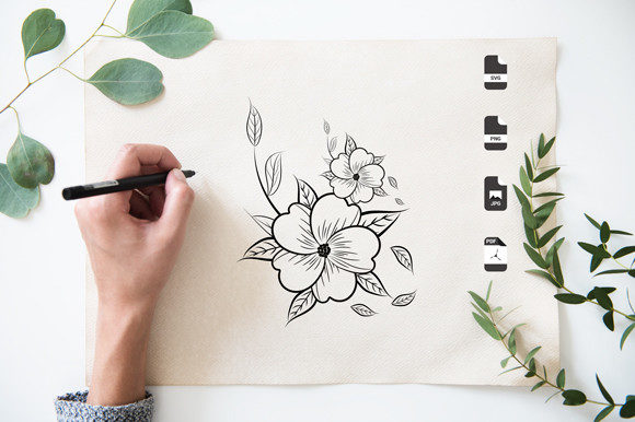 Adults Decorative Floral Coloring Page: Graphics & Coloring Pages Amp