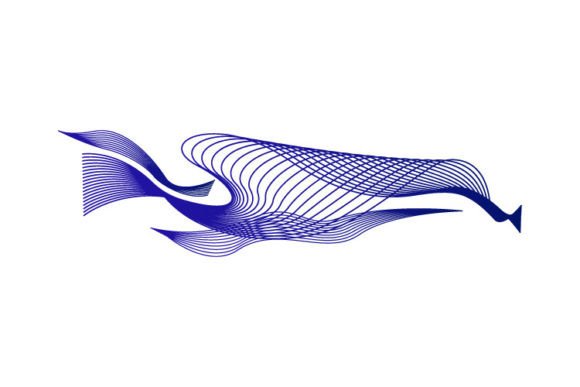 Blue Dynamic Lines Design Decorative Graphics