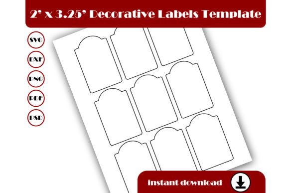 Bottle Decorative Labels Template, Label