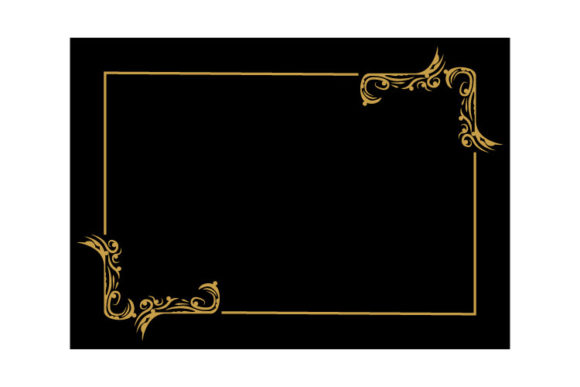 Decorative Artistic Floral Frame Art: Graphics & Graphic Templates