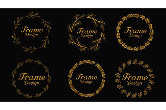 Decorative Botanical Frames for Logos 07: Graphics & Graphic Templates