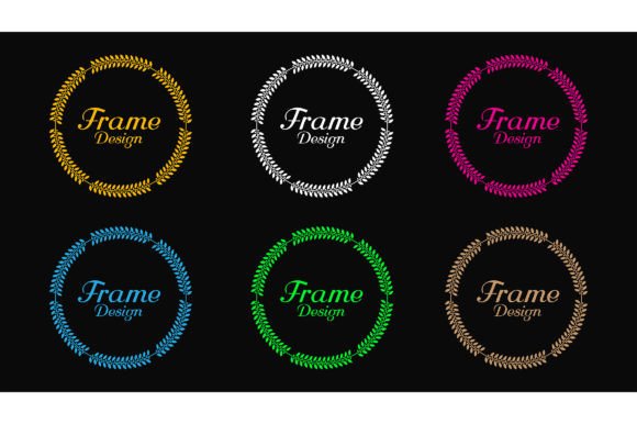 Decorative Botanical Frames for Logos: Graphics & Graphic Templates