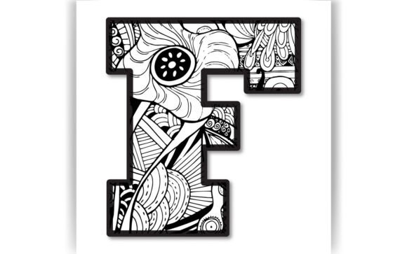 Decorative F Letter Coloring Page: A Designer’s Review