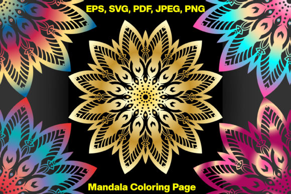 Decorative Floral Mandala Coloring Book: Graphics & Coloring Pages Amp