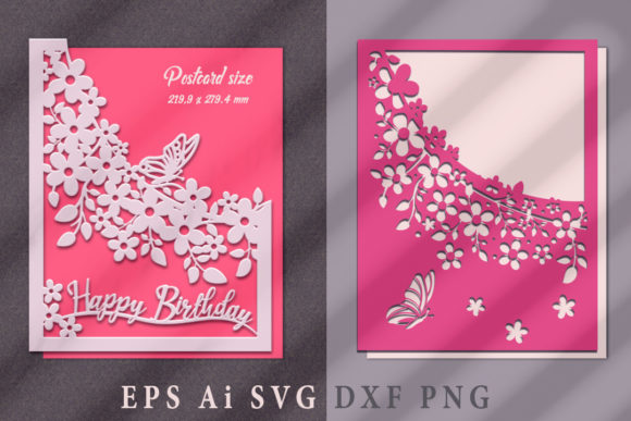 Decorative Frame for Postcard Design: Graphics for Crafts