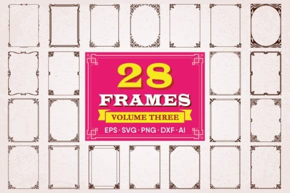 Decorative Frames and Borders Set 3 Graphics & Backgrounds