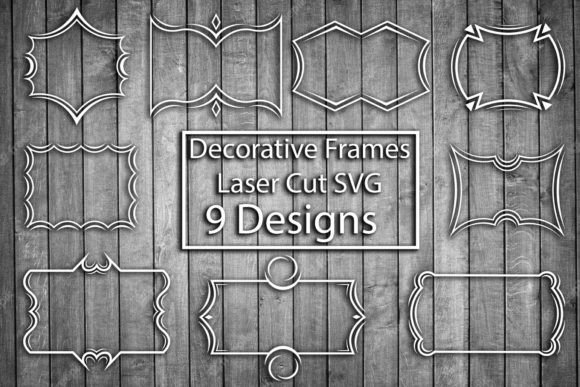 Decorative Frames Laser Cut SVG Bundle for Crafts & Graphics
