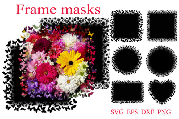Decorative Frames-masks. PNG, SVG: Graphics & Backgrounds