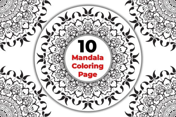 Decorative Monochrome Mandala Color Page: Graphics & Coloring Pages Amp