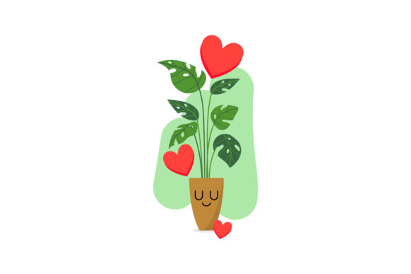 Decorative Plant Kawaii Expression Icon: Graphics & Icons Review