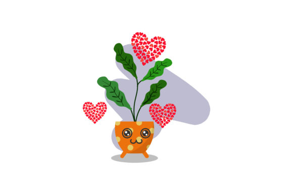 Decorative Plant Love Background: Graphics & Icons for Local Branding