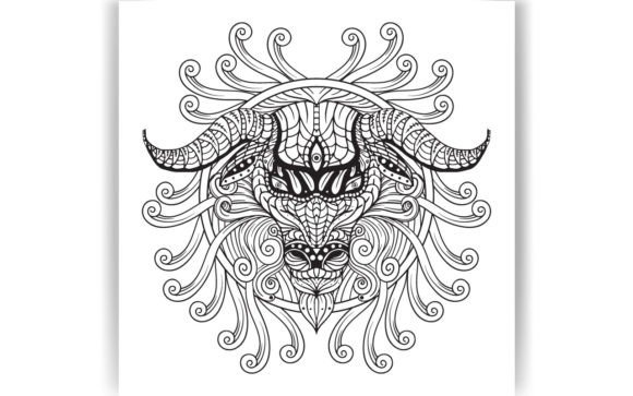 Decorative Ram Coloring Pages Graphics