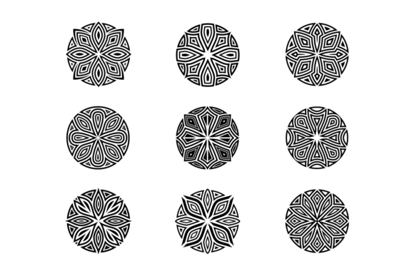 Decorative Round Shape Vector Set