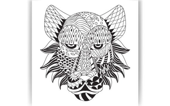 Decorative Tiger Coloring Pages Graphics