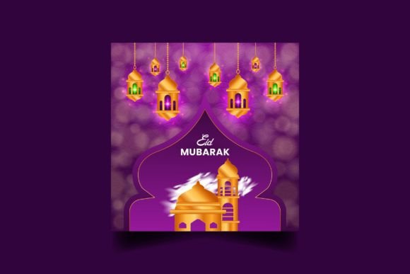 EidMubarak Decorative Islamic Backgrounds & Graphics