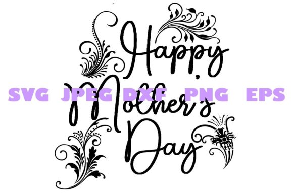 Elegant Decorative Mothers Day DXF 10 Graphics for Crafts