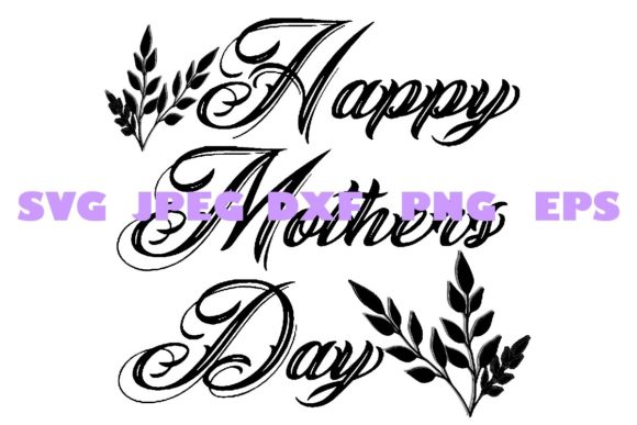Elegant Decorative Mothers Day DXF 8 Graphics for Crafts