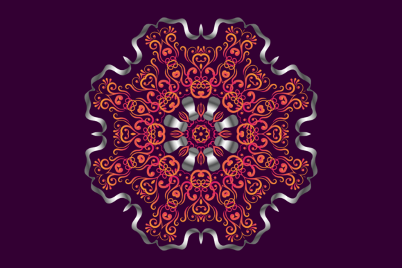 Mandala Red Decorative Pattern