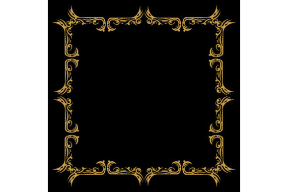 Square Decorative Artistic Floral Design Graphics